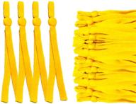 🟨 50pcs yellow retractable elastic cord for masks: adjustable buckle, sewing comfortable ear hanging rope for diy craft mask ear hanging rope logo