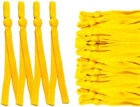 img 4 attached to 🟨 50PCS Yellow Retractable Elastic Cord for Masks: Adjustable Buckle, Sewing Comfortable Ear Hanging Rope for DIY Craft Mask Ear Hanging Rope