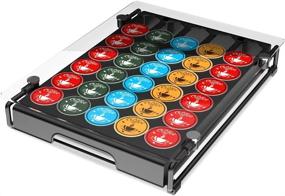 img 3 attached to EVERIE Glass Top Coffee Pod Storage Drawer Holder for K Cup Pods - Holds 35 Pods, KP3501-BL