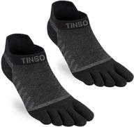 tinso cotton crew toe socks: five finger no show athletic running socks (7-11) логотип