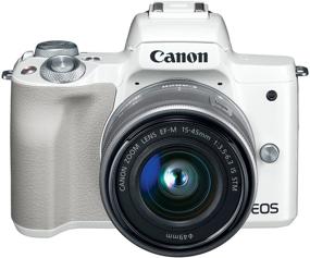 img 2 attached to White Canon EOS M50 Mirrorless Vlogging Camera Kit - EF-M 15-45mm Lens, 4K Video, Built-in Wi-Fi, NFC & Bluetooth Technology