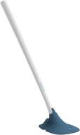 🚽 sanimaid so-mine hygienic toilet brush: deep clean, dripless silicone head, prevents rim dirt buildup, flexible ergonomic handle - white with blue logo