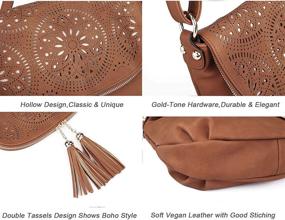 img 1 attached to Crossbody Designer Shoulder Handbags Tassels Women's Handbags & Wallets in Satchels