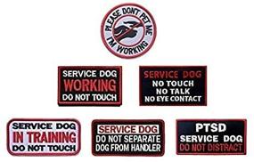 img 1 attached to 🐾 Antrix 6-Piece Service Dog 'Do Not Pet' Embroidered Badge Patch Set for Working Dogs in Training - Harness Vest Patches