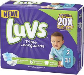 img 4 attached to Luvs Triple Leakguards Diapers Size 2 - 31 Count: Ultimate Protection for Your Little One