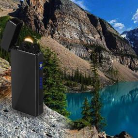 img 2 attached to 🔥 USB Rechargeable Windproof Electric Plasma Lighter - Big Arc Lighter Magic Flame (Black)