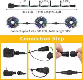 img 1 attached to 🎄 115Ft 300 LED UL Certified Multi Color Fairy Lights - Perfect for Xmas Tree, Wedding, Patio, Garden & Holiday Decoration