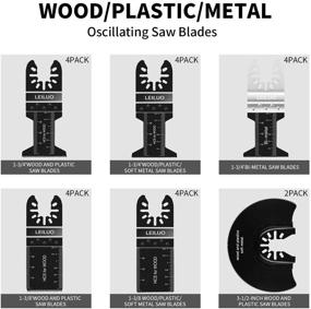 img 1 attached to 🔧 LEILUO 24 PC Multitool Blades for Wood Metal Plastics - Oscillating Saw Blades Compatible with DeWalt, Bosch, Milwaukee, Craftsman, Dremel, Rockwell, Fein, Porter-Cable, Chicago, Ridgid, Makita, Ryobi