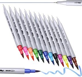 img 4 attached to 🖌️ Mr. Pen - Dual Tip Brush Pens Set, 12 Colors, Brush Markers for Kids and Adults, No Bleed Coloring Pens, Art Markers for Adults, Bible Journaling