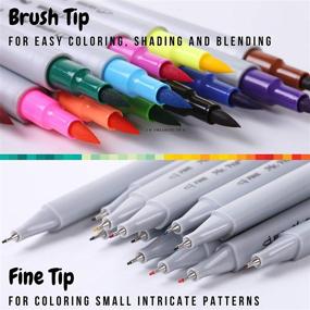 img 2 attached to 🖌️ Mr. Pen - Dual Tip Brush Pens Set, 12 Colors, Brush Markers for Kids and Adults, No Bleed Coloring Pens, Art Markers for Adults, Bible Journaling