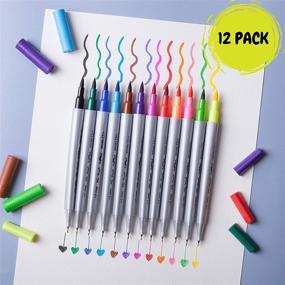 img 3 attached to 🖌️ Mr. Pen - Dual Tip Brush Pens Set, 12 Colors, Brush Markers for Kids and Adults, No Bleed Coloring Pens, Art Markers for Adults, Bible Journaling