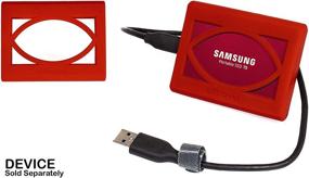 img 2 attached to 🔴 Alltravel Red Bump Sleeve for Samsung T5 Portable External Solid State Drives - Strong Bumper Anti Shock Protection, Perfect Fit for 250GB 500GB 1TB 2TB SSD USB 3.0