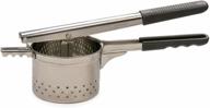 🥔 rsvp international jumbo potato ricer for mashing potatoes, fruits, and vegetables - endurance series, extra large ricing basket, pot resting extension, dishwasher safe logo