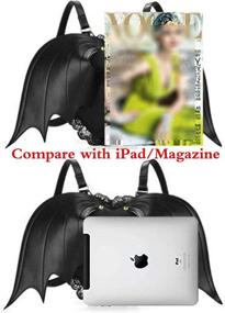 img 1 attached to Women's Punk Backpack: Bat Wing Daypack with Gothic Lace Shoulder Bag, Perfect for a Novelty Twist