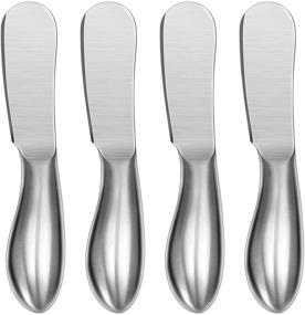 img 4 attached to 🧀 WoneNice 4-Piece Stainless Steel Cheese and Butter Spreader Knife Set – Perfect Gifts for Father's Day, Christmas, Birthdays, Parties, Weddings, Anniversaries, and Thanksgiving Day