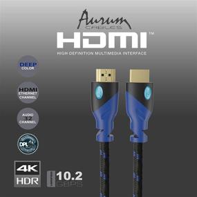 img 1 attached to 🔌 Aurum Ultra Series - HDMI-кабель высокой скорости с Ethernet на 20 футов - поддерживает 3D, ARC [последняя версия]
