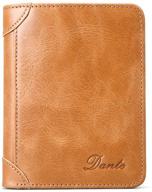 👨 dante vintage leather bifold wallet for men's wallets, card cases, and money organizers logo