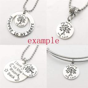 img 1 attached to 🌳 60PCS Silver Tree of Life Charms Collection - Mix Round, Five-Pointed Star & Oval Metal Pendants for Jewelry Making (HM147)