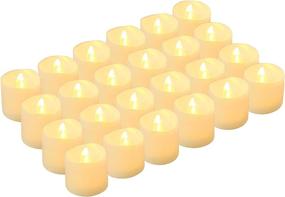 img 4 attached to 🕯️ Pack of 24 Kohree LED Tea Lights Candles, Flameless Battery Operated Flickering Tealight Candles for Christmas Decorations, Wedding, Festival Seasonal Celebration – Warm White Glow