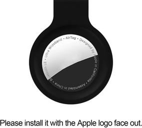 img 2 attached to 📱 Черная силиконовая защитная обложка для держателя брелока Apple AirTag Tracker Finder - Чехол от LowGeeker