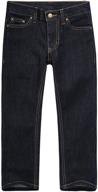 👖 boys' blackened jeans with elastic waistband by unacoo logo