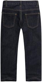 img 3 attached to 👖 Boys' Blackened Jeans with Elastic Waistband by UNACOO