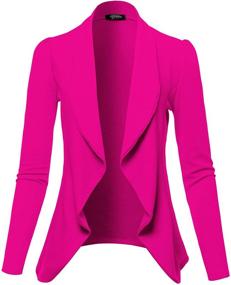 img 3 attached to 👚 SSOULM Women's Plus Size Long Sleeve Draped Open Front Lightweight Blazer: Classic Elegance for Every Occasion