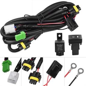 img 4 attached to 🔌 HUIQIAODS H11 880 881 H9 Fog Light Lamp Wiring Harness Socket Wire Connector with 40A Relay and ON/OFF Switch Kits - Ideal for LED Work Lamp, Driving Lights, and More