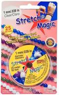 💪 stretch magic bead jewelry elastic cord: 1mm diameter, clear or black, available in 5 or 25 meters logo