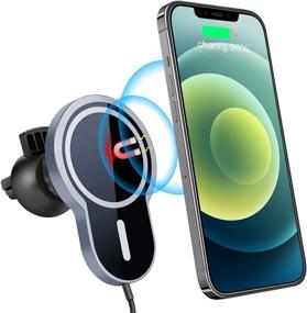 img 4 attached to 🔌 15W Max Magnetic Wireless Car Charger for iPhone 12 Mini/12/12 Pro/12 Pro Max - Topume Aluminum Alloy QI Mag-Safe Cell Phone Charger for iPhone 12 Series