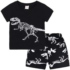 img 4 attached to 🐯 Zoo Blue Boys' Clothing and Clothing Sets: Clothes Cartoon Animals T Shirt