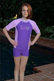 img 1 attached to GrUVywear Girls Protective Stretch Bottoms Sports & Fitness for Water Sports