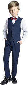 img 4 attached to 👔 Fersumm Tuxedos Clothes for Toddler Boys: Dress, Tie, Pants. Boys' Clothing