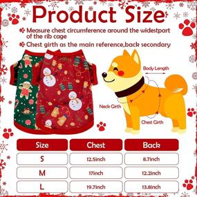 img 3 attached to 🐶 Set of 6 Christmas Dog Clothes: Breathable Pet Shirts with Festive Snowman, Reindeer, and Santa Claus Prints - Ideal for Soft Outfit Dogs and Cats