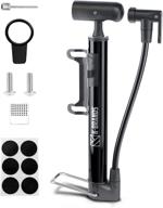 🚲 k-brands bike pump: compact and portable floor pump for bicycles and sports balls - aluminum alloy tire pump with puncture kit logo