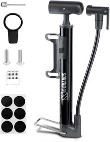 img 4 attached to 🚲 K-Brands Bike Pump: Compact and Portable Floor Pump for Bicycles and Sports Balls - Aluminum Alloy Tire Pump with Puncture Kit