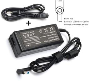 img 1 attached to HP Pavilion x360 15-f233wm 15-f272wm 15-f387wm 17-g119dx 17-g121wm 719309-003 45W Notebook Power Cord Supply - AC Adapter Power Charger