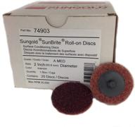 🔴 sungold abrasives 74903: 2-inch maroon quick change disc - superior medium non woven surface conditioning (25/box) логотип