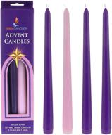 🕯️ mega candles 4 pcs unscented 10 inch christmas advent taper candle - perfect for holidays, church, celebration, party, home décor &amp; more! logo