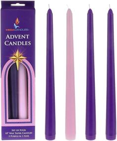 img 3 attached to 🕯️ Mega Candles 4 pcs Unscented 10 Inch Christmas Advent Taper Candle - Perfect for Holidays, Church, Celebration, Party, Home Décor &amp; More!