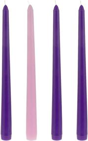 img 1 attached to 🕯️ Mega Candles 4 pcs Unscented 10 Inch Christmas Advent Taper Candle - Perfect for Holidays, Church, Celebration, Party, Home Décor &amp; More!