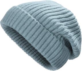 img 4 attached to Stay Cozy this Winter with ZLYC Winter Slouchy Beanie Hat - Ribbed Knit, Stretch, and Warm for Women and Men!