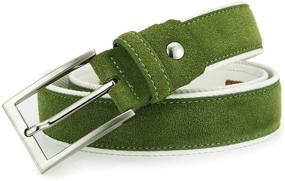 img 2 attached to 👔 Premium Green Genuine Suede Leather Accessories for Men: A Classy Addition to Men's Wardrobe