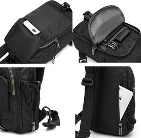 img 1 attached to Versatile and Stylish Backpack Crossbody Shoulder Business Black98 – Perfect for Professionals