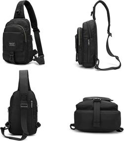 img 2 attached to Versatile and Stylish Backpack Crossbody Shoulder Business Black98 – Perfect for Professionals