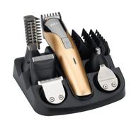 💇 fari multifunctional rechargeable hair trimmer kit - all in one grooming set for nose, ear, beard, mustache, and hair cutting - fast charge, champagne color - ideal for barbers, salons, and home use logo