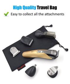 img 3 attached to 💇 FARI Multifunctional Rechargeable Hair Trimmer Kit - All in One Grooming Set for Nose, Ear, Beard, Mustache, and Hair Cutting - Fast Charge, Champagne Color - Ideal for Barbers, Salons, and Home Use