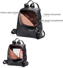 img 1 attached to CLUCI Backpack Leather Anti Theft Shoulder Women's Handbags & Wallets and Fashion Backpacks