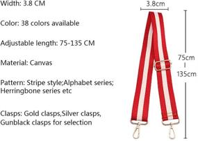 img 1 attached to Crossbody Strap Adjustable Shoulder Strap Replacement Strap Hardware