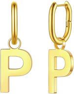 goldchic jewelry stainless earrings alphabet logo